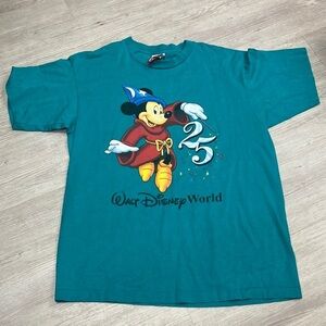 VINTAGE Mickey Inc Disney 25 Year celebration Shirt Size: XL